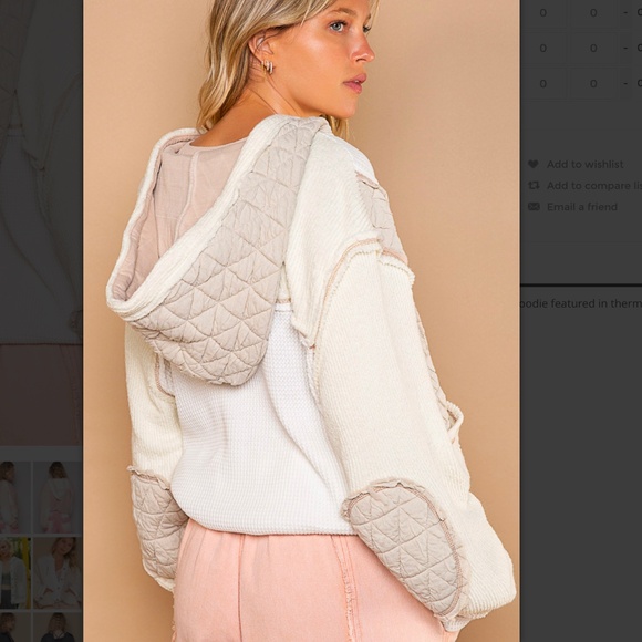 POL “ Chicago 3 “ POL Quilted Thermal Jacket with Waist String and Hood 56 - Picture 3 of 5